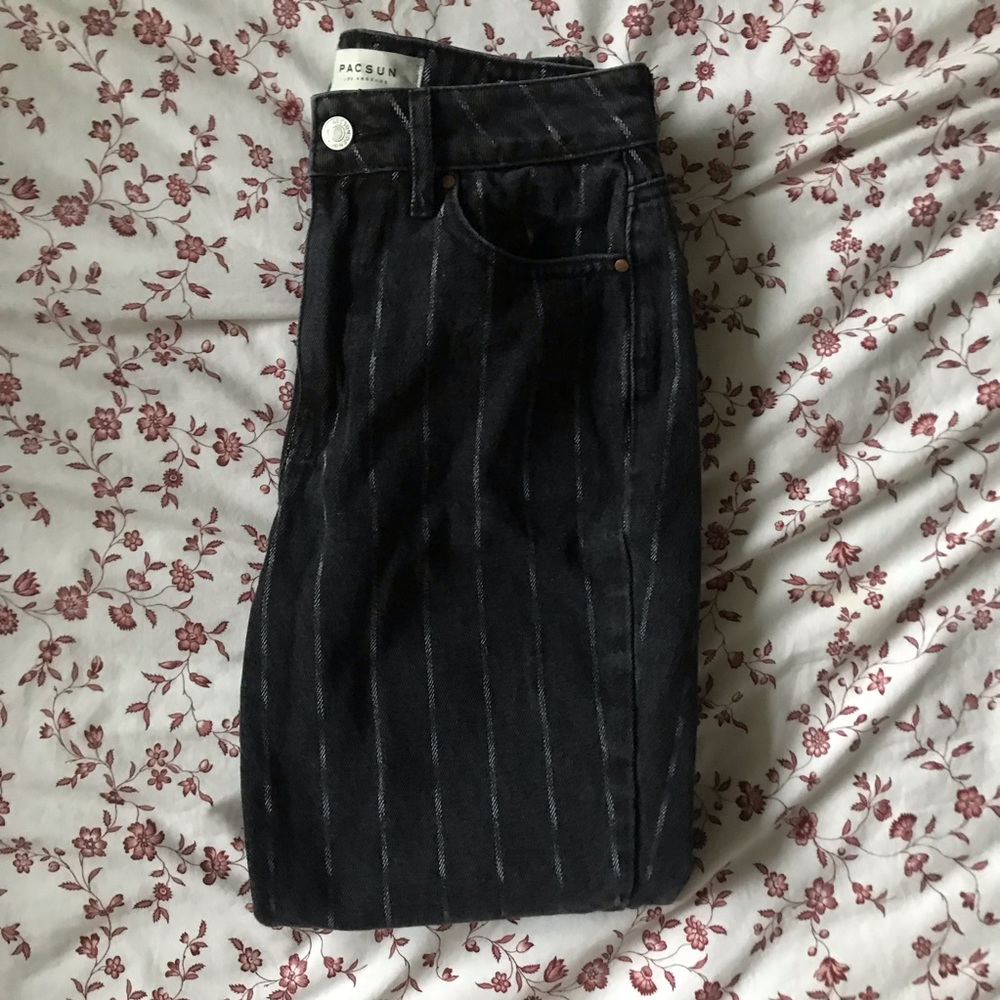 striped pacsun mom jeans